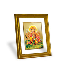 Load image into Gallery viewer, DIVINITI Panchmukhi Hanuman Gold Plated Wall Photo Frame, Table Decor| DG Frame 056 Size 2.5 and 24K Gold Plated Foil (28 CM X 23 CM)
