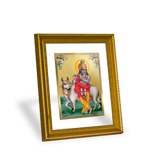 Load image into Gallery viewer, DIVINITI Krishna Gold Plated Wall Photo Frame, Table Decor| DG Frame 056 Size 2.5 and 24K Gold Plated Foil (28 CM X 23 CM)
