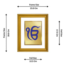Load image into Gallery viewer, DIVINITI Ek Omkar Gold Plated Wall Photo Frame, Table Decor| DG Frame 056 Size 3 and 24K Gold Plated Foil (32.5 CM X 25.5 CM)
