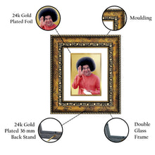 Load image into Gallery viewer, DIVINITI Satya Sai Gold Plated Wall Photo Frame, Table Decor| DG Frame 113 Size 1 and 24K Gold Plated Foil (17.5 CM X 16.5 CM)
