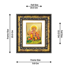 Load image into Gallery viewer, DIVINITI Panchmukhi Hanuman Gold Plated Wall Photo Frame, Table Decor| DG Frame 113 Size 2 and 24K Gold Plated Foil (23.5 CM X 19.5 CM)
