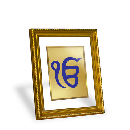 DIVINITI 24K Gold Plated Ik Onkar Wall Photo Frame for Home Decor, Wall Hanging, Table Top, Puja Room & Gift DG056S3 (27.6X35.4 CM)