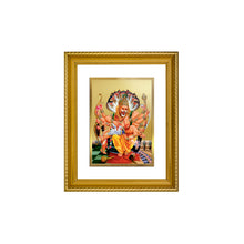Load image into Gallery viewer, DIVINITI Narasimha Gold Plated Wall Photo Frame, Table Decor| DG Frame 056 Size 2.5 and 24K Gold Plated Foil (28 CM X 23 CM)
