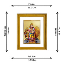 Load image into Gallery viewer, DIVINITI Karthikey Gold Plated Wall Photo Frame, Table Decor| DG Frame 056 Size 2.5 and 24K Gold Plated Foil (28 CM X 23 CM)
