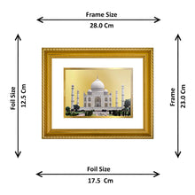 Load image into Gallery viewer, DIVINITI Taj Mahal Gold Plated Wall Photo Frame, Table Decor| DG Frame 056 Size 2.5 and 24K Gold Plated Foil (28 CM X 23 CM)
