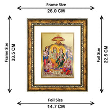Load image into Gallery viewer, DIVINITI Ram Darbar Gold Plated Wall Photo Frame, Table Decor| DG Frame 113 Size 3 and 24K Gold Plated Foil (33.3 CM X 26 CM)

