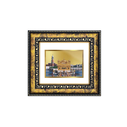 DIVINITI 24K Gold Plated Sachkhand Shri Darbar Sahib (Golden Temple) Wall Photo Frame for Home Decor, Wall Hanging, Table Top, Puja Room & Gift DG113S3 (27.6X35.4 CM)