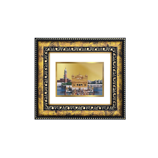 DIVINITI 24K Gold Plated Sachkhand Shri Darbar Sahib (Golden Temple) Wall Photo Frame for Home Decor, Wall Hanging, Table Top, Puja Room & Gift DG113S3 (27.6X35.4 CM)