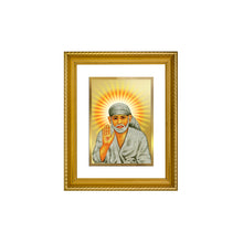 Load image into Gallery viewer, DIVINITI Sai Baba Gold Plated Wall Photo Frame, Table Decor| DG Frame 056 Size 3 and 24K Gold Plated Foil (32.5 CM X 25.5 CM)
