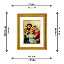 Load image into Gallery viewer, DIVINITI Holy Family Gold Plated Wall Photo Frame, Table Decor| DG Frame 056 Size 2.5 and 24K Gold Plated Foil (28 CM X 23 CM)
