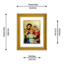 Load image into Gallery viewer, DIVINITI Holy Family Gold Plated Wall Photo Frame, Table Decor| DG Frame 056 Size 3 and 24K Gold Plated Foil (32.5 CM X 25.5 CM)
