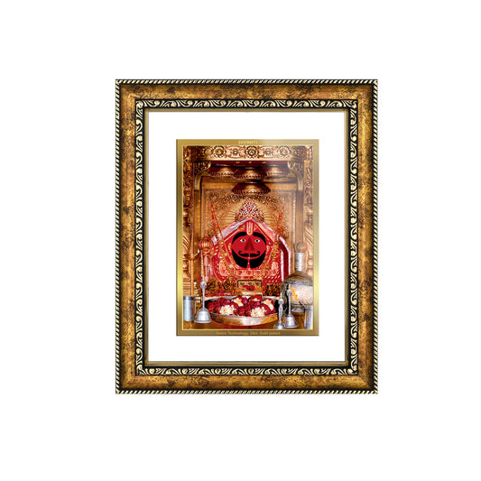 DIVINITI 24K Gold Plated Foil Salasar Balaji Wall Photo Frame for Home Decor, Wall Hanging, Table Top, Puja Room & Gift DG113S3 (27.6X35.4 CM)