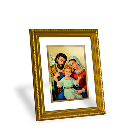 DIVINITI 24K Gold Plated Foil Holy Family Wall Photo Frame for Home Decor, Wall Hanging, Table Top, Puja Room & Gift DG056S3 (27.6X35.4 CM)