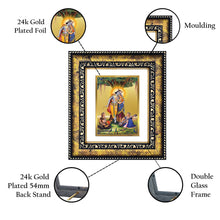 Load image into Gallery viewer, DIVINITI Radha Krishna Gold Plated Wall Photo Frame, Table Decor| DG Frame 113 Size 2 and 24K Gold Plated Foil (23.5 CM X 19.5 CM)
