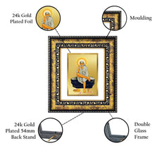 Load image into Gallery viewer, DIVINITI Sai Baba Gold Plated Wall Photo Frame, Table Decor| DG Frame 113 Size 2 and 24K Gold Plated Foil (23.5 CM X 19.5 CM)
