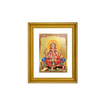 Load image into Gallery viewer, DIVINITI Ganesha Gold Plated Wall Photo Frame, Table Decor| DG Frame 056 Size 2.5 and 24K Gold Plated Foil (28 CM X 23 CM)
