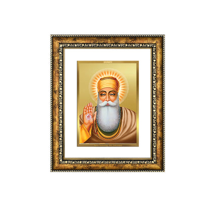 DIVINITI 24K Gold Plated Guru Nanak Dev Ji Wall Photo Frame for Home Decor, Wall Hanging, Table Top, Puja Room & Gift DG113S3 (27.6X35.4 CM)