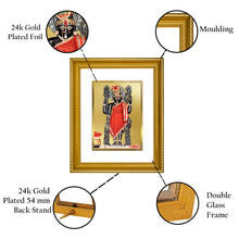Load image into Gallery viewer, DIVINITI Dwarkadhish Gold Plated Wall Photo Frame, Table Decor| DG Frame 056 Size 2.5 and 24K Gold Plated Foil (28 CM X 23 CM)
