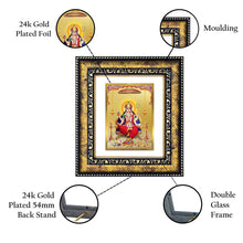Load image into Gallery viewer, DIVINITI Santoshi Mata Gold Plated Wall Photo Frame, Table Decor| DG Frame 113 Size 2 and 24K Gold Plated Foil (23.5 CM X 19.5 CM)
