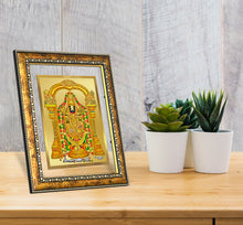 Load image into Gallery viewer, DIVINITI Tirupati Balaji Gold Plated Wall Photo Frame, Table Decor| DG Frame 113 Size 3 and 24K Gold Plated Foil (33.3 CM X 26 CM)
