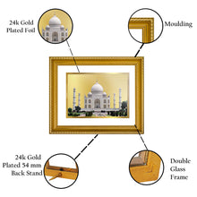 Load image into Gallery viewer, DIVINITI Taj Mahal Gold Plated Wall Photo Frame, Table Decor| DG Frame 056 Size 3 and 24K Gold Plated Foil (32.5 CM X 25.5 CM)
