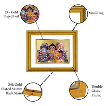 Load image into Gallery viewer, DIVINITI Jagannath Gold Plated Wall Photo Frame, Table Decor| DG Frame 056 Size 2.5 and 24K Gold Plated Foil (28 CM X 23 CM)
