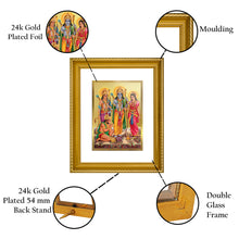 Load image into Gallery viewer, DIVINITI Ram Darbar Gold Plated Wall Photo Frame, Table Decor| DG Frame 056 Size 2.5 and 24K Gold Plated Foil (28 CM X 23 CM)
