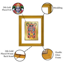 Load image into Gallery viewer, DIVINITI Guruvayurappan Gold Plated Wall Photo Frame, Table Decor| DG Frame 056 Size 2.5 and 24K Gold Plated Foil(28 CM X 23 CM)
