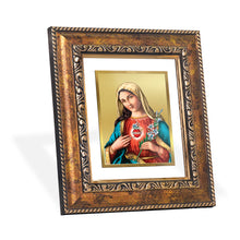 Load image into Gallery viewer, DIVINITI Mother Mary Gold Plated Wall Photo Frame, Table Decor| DG Frame 113 Size 1 and 24K Gold Plated Foil (17.5 CM X 16.5 CM)
