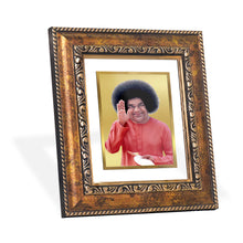 Load image into Gallery viewer, DIVINITI Satya Sai Gold Plated Wall Photo Frame, Table Decor| DG Frame 113 Size 1 and 24K Gold Plated Foil (17.5 CM X 16.5 CM)
