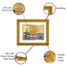 Load image into Gallery viewer, DIVINITI Golden Temple Gold Plated Wall Photo Frame, Table Decor| DG Frame 056 Size 3 and 24K Gold Plated Foil (32.5 CM X 25.5 CM)

