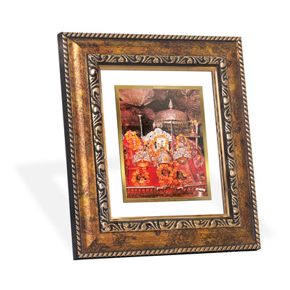 DIVINITI 24K Gold Plated Foil Mata Ka Darbar Wall Photo Frame, Table Decor for Home & Office Decor Gift Items DG 113 Size 1 (17.7x15.9 CM)