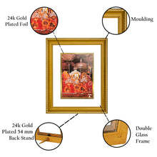 Load image into Gallery viewer, DIVINITI Mata Ka Darbar Gold Plated Wall Photo Frame, Table Decor| DG Frame 056 Size 2.5 and 24K Gold Plated Foil (28 CM X 23 CM)
