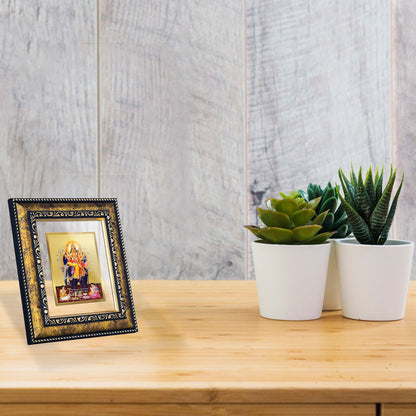 DIVINITI 24K Gold Plated Vishwakarma Luxurious Photo Frame Idol for Home Wall Decor, Workshop, Table Top, Premium Gift|DG113 Size 2 (22.6x18.4 CM)
