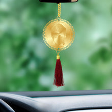 Load image into Gallery viewer, Diviniti 24K Gold Plated Double Sided Buddha &amp; Mantra Car Dangler| 6 CM Buddha Hanging Car Decor| Luxurious 24K Gold Plated Dangler For Car| Divine Car Accessories For Positive Energy &amp; Protection
