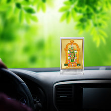 Load image into Gallery viewer, Diviniti 24K Gold Plated Meenakshi Frame For Car Dashboard, Home Decor, Table, Worship (11 x 6.8 CM)
