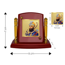 Load image into Gallery viewer, Diviniti 24K Gold Plated Guru Gobind Singh For Car Dashboard, Home Decor, Table (7 x 9 CM)
