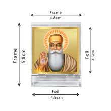 Load image into Gallery viewer, Diviniti 24K Gold Plated Guru Nanak Frame For Car Dashboard, Home Decor, Table, Prayer (5.8 x 4.8 CM)
