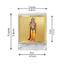 Load image into Gallery viewer, DIVINITI 24K Gold Plated Lord Ram Photo Frame For Car Dashboard, Home Decor, Tabletop (5.8 X 4.8 CM)