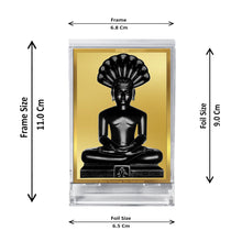 Load image into Gallery viewer, Diviniti 24K Gold Plated Parshvanatha Frame For Car Dashboard, Home Decor, Festival Gift (11 x 6.8 CM)
