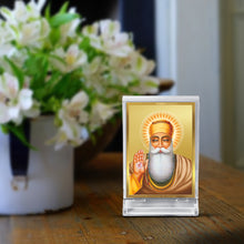Load image into Gallery viewer, Diviniti 24K Gold Plated Guru Nanak Frame For Car Dashboard &amp; Home Decor, Table Top (11 x 6.8 CM)
