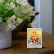 Load image into Gallery viewer, 24K Gold Plated Ganesha Customized Photo Frame For Corporate Gifting (5.8 x 4.5 CM)
