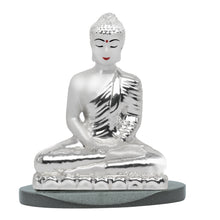 Load image into Gallery viewer, Diviniti 999 Silver Plated Buddha Idol for Home Decor Showpiece (8 X 7 CM)
