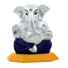 Load image into Gallery viewer, Diviniti 999 Silver Plated Lord Ganesha Idol for Home Decor Showpiece, Puja Room (5X5CM)
