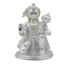 Load image into Gallery viewer, Diviniti 999 Silver Plated Hanuman Ji Idol for Home Decor Showpiece (8X5.5CM)