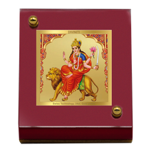 Load image into Gallery viewer, Diviniti 24K Gold Plated Katyani Mata Frame For Car Dashboard, Home Decor &amp; Puja Room (5.5 x 6.5 CM)
