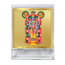 Load image into Gallery viewer, Diviniti 24K Gold Plated Guruvayurappan Frame For Car Dashboard, Home Decor, Puja, Gift (5.8 x 4.8 CM)
