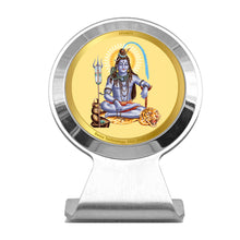Load image into Gallery viewer, Diviniti 24K Gold Plated Shiva Frame For Car Dashboard, Home Decor, Table Top &amp; Puja (6.2 x 4.5 CM)
