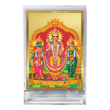 Load image into Gallery viewer, Diviniti 24K Gold Plated Murugan Valli Frame For Car Dashboard, Home Decor, Table, Worship (11 x 6.8 CM)
