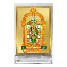 Load image into Gallery viewer, Diviniti 24K Gold Plated Meenakshi Frame For Car Dashboard, Home Decor, Table, Worship (11 x 6.8 CM)

